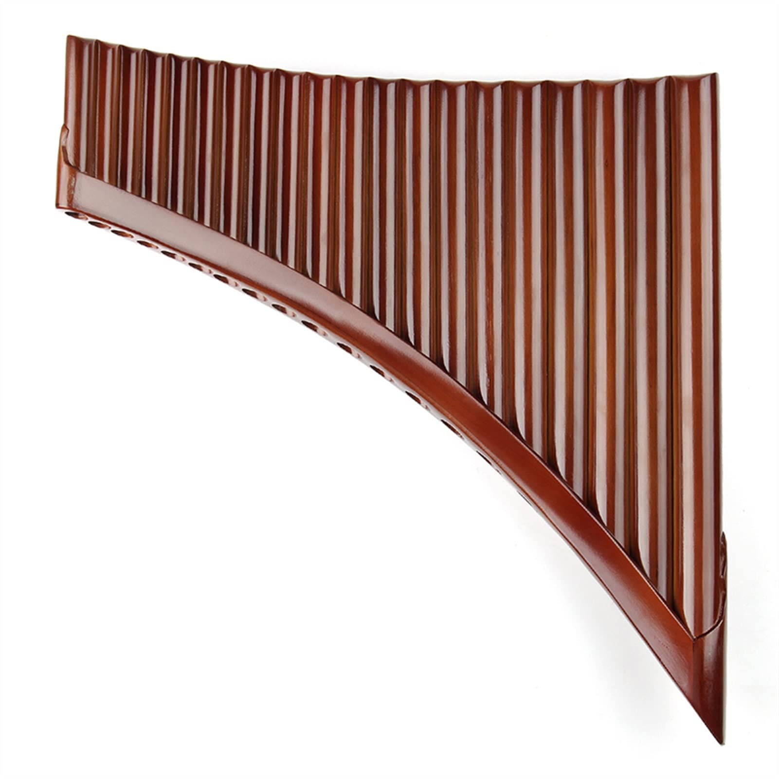Handmade 20-Pipe Pan Flute - Professional Brown Panpipe Musical Instrument for Performances, Meditation & Relaxation | ZUOMU E Key Pan Flute