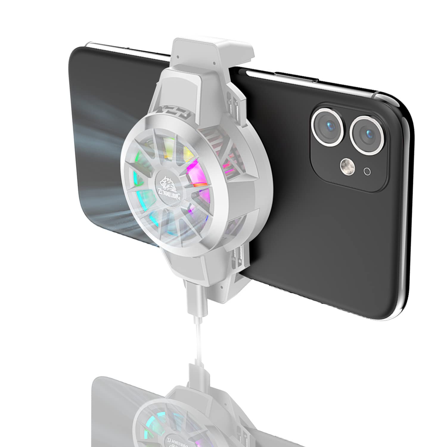 XINMENG Portable Phone Cooler - Fast Cooling Mobile Phone Radiator & Heatsink for Gaming, Streaming (Fits 2.63-3.46 inch Phones) | Perfect for iPhone, Android, Gaming Sessions & Long Video Watching