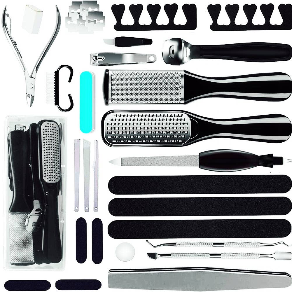 Premium Stainless Steel Foot File & Callus Remover - Professional Pedicure Tool for Wet & Dry Feet - Hard Skin & Dead Skin Removal - Durable Metal Foot Rasp for Home & Spa Use - Perfect for DIY Pedicures & Foot Care Routine