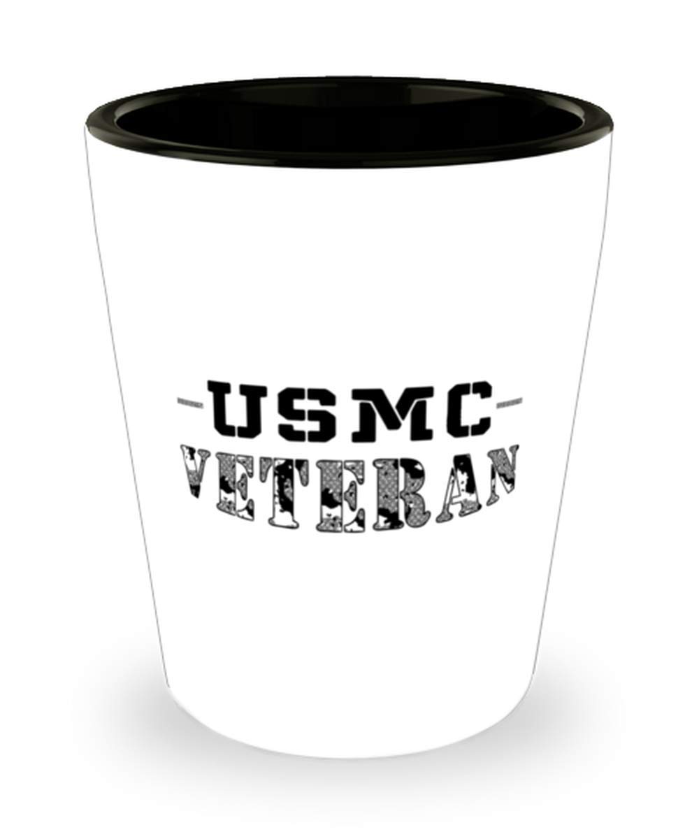 USMC Veteran Shot Glass - Patriotic Gift for Retired Navy, Army, Air Force & USMC Veterans - Perfect for Veterans Day, Memorial Day & Military Appreciation Events