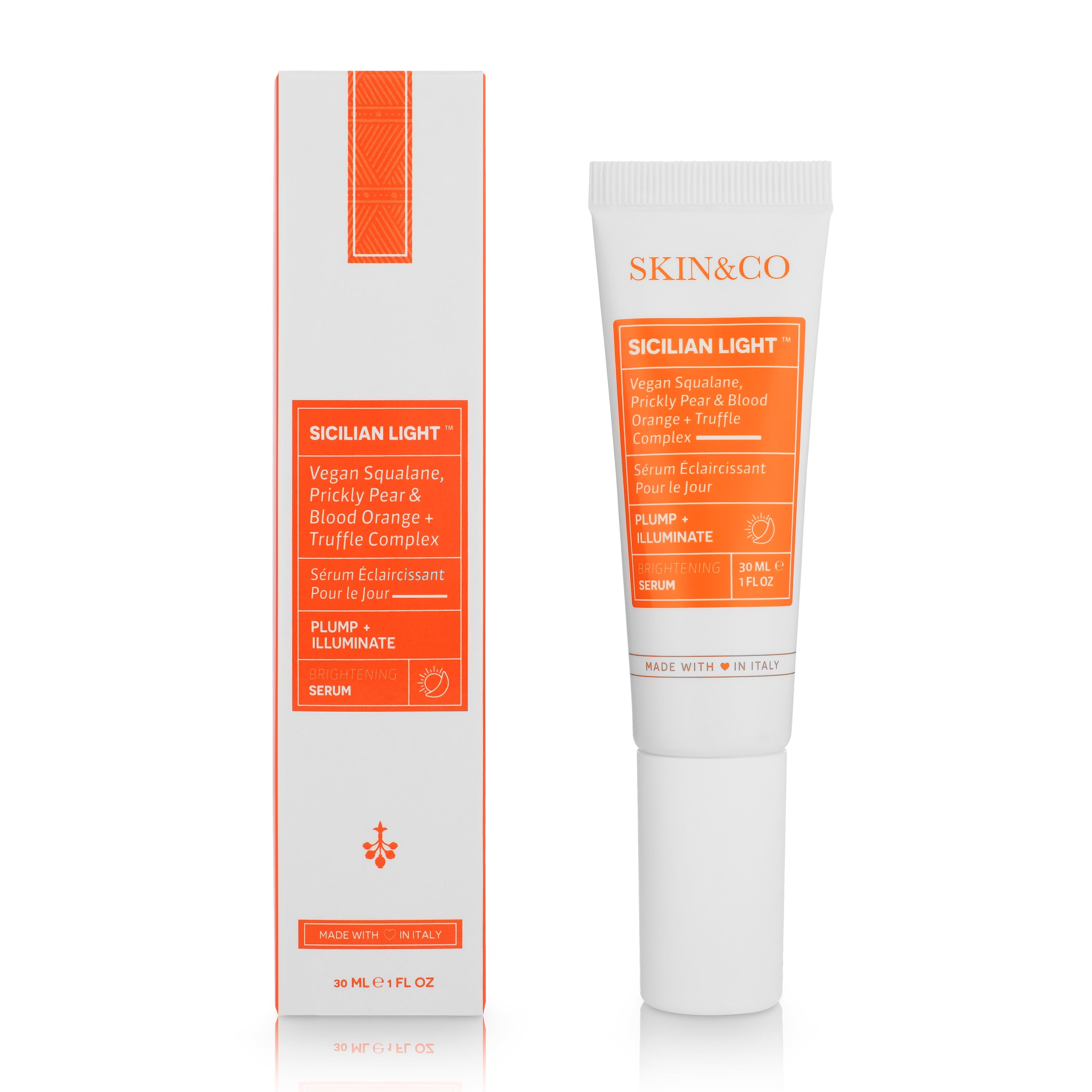 Sicilian Light™ Brightening Serum - Anti-Aging Vitamin C Face Serum for Dark Spots & Hyperpigmentation - Perfect for Daily Skincare Routine & Nighttime Use