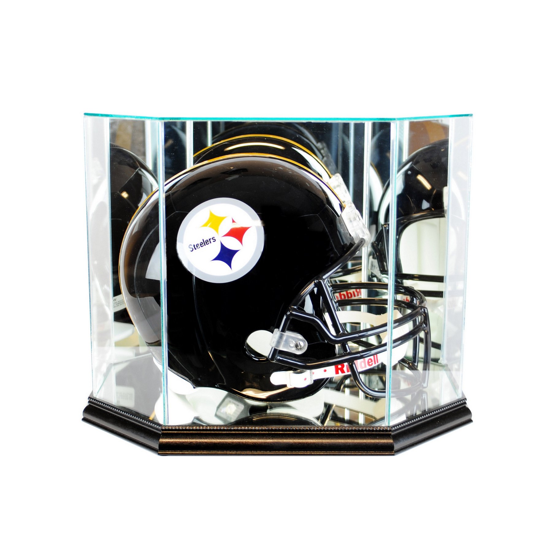 Premium Octagon Football Helmet Display Case - Shatterproof Acrylic with UV Protection for Collectibles & Memorabilia - Perfect for Home, Office, or Sports Bar Decor
