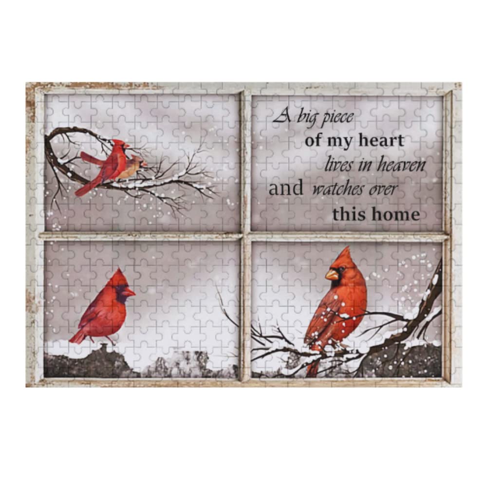 Heavenly Christmas Cardinal Jigsaw Puzzle - 500 Piece Large Puzzle for Adults, Custom Picture Puzzle Game | Perfect for Holiday Gifts, Family Bonding & Relaxation