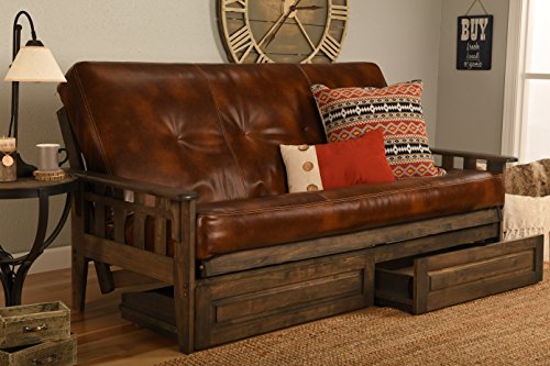 With Drawers, Frame and Havana Leather Matt
