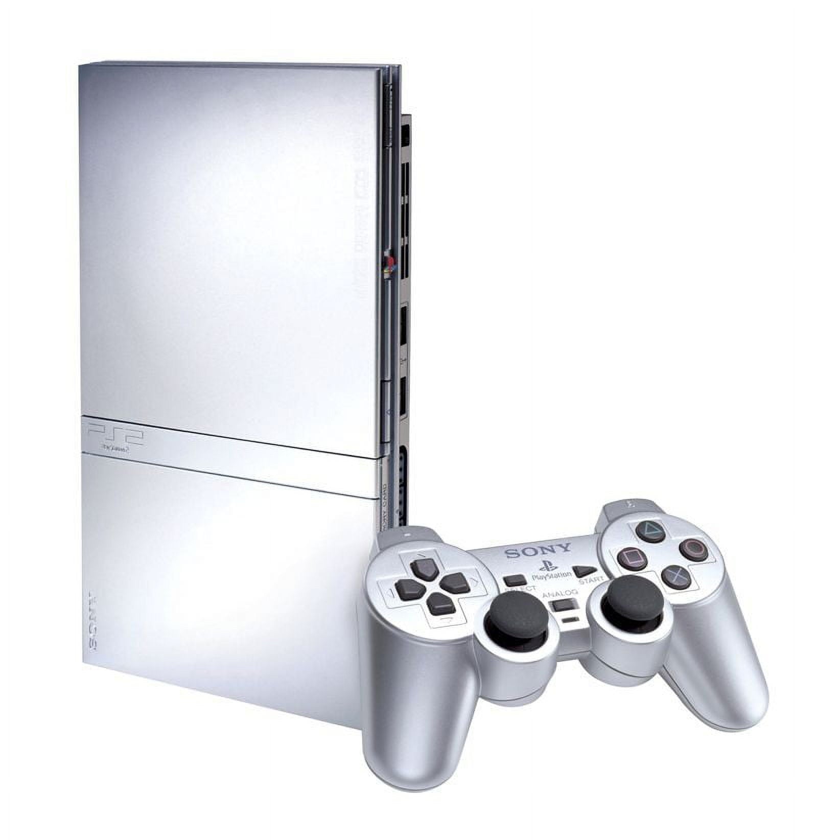 PlayStation 2 Slim Console - Satin Silver Edition | Compact Gaming System for Retro Gaming & Collectors | Perfect for Home Entertainment & Gaming Parties