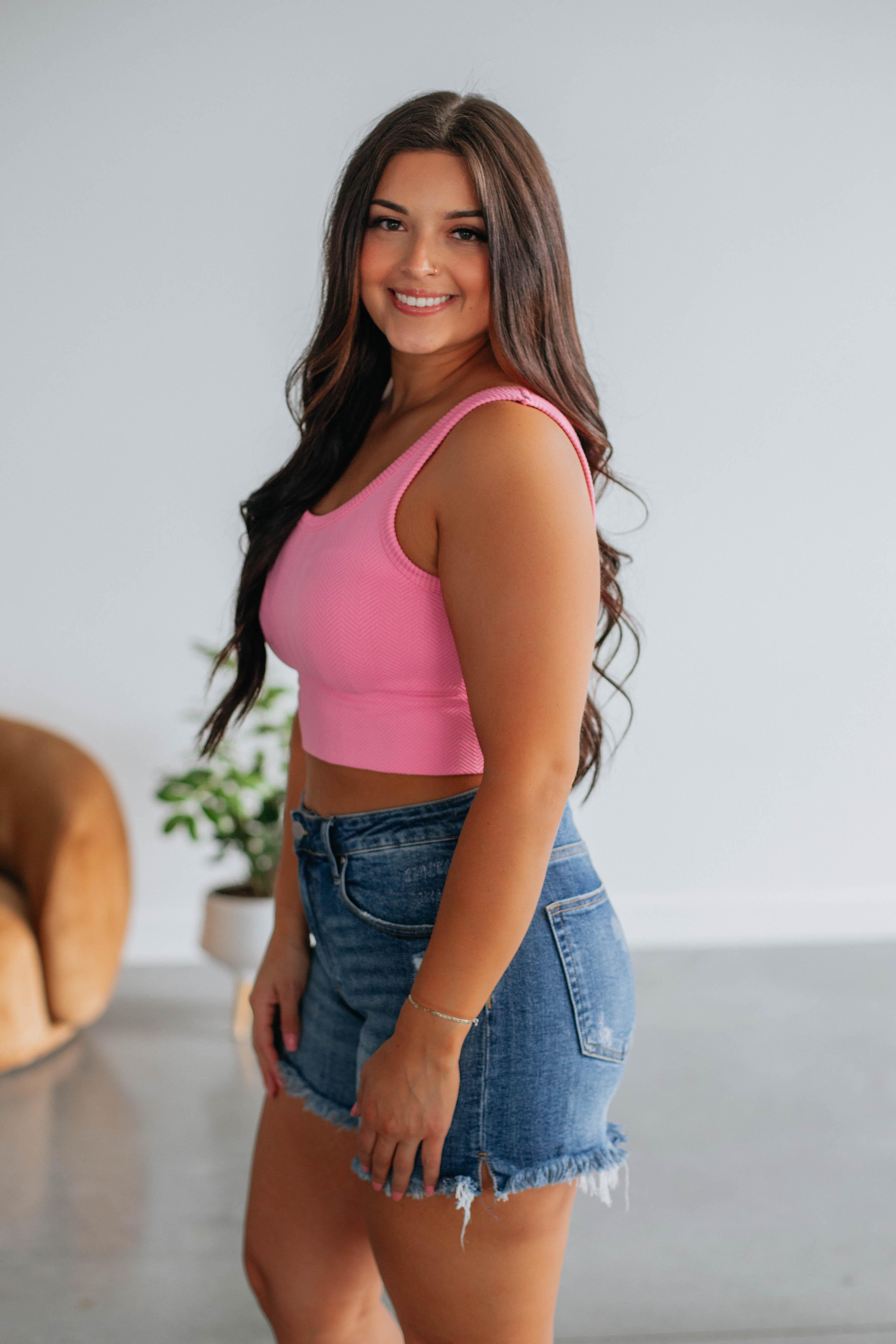 Casual Days Tank Top - Bubblegum Pink Women's Summer Sleeveless Shirt | Perfect for Beach Outings, Yoga, and Everyday Wear