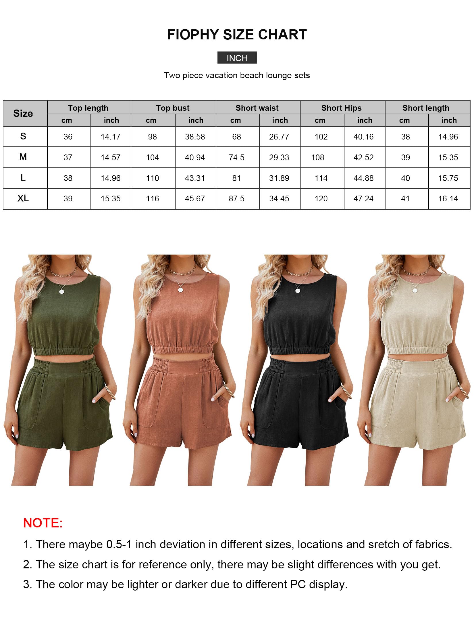Women's 2-Piece Linen Summer Outfit - Sleeveless Crop Top & High Waist Shorts Lounge Set | Casual Wear, Beach Vacation, Yoga & Home Relaxation