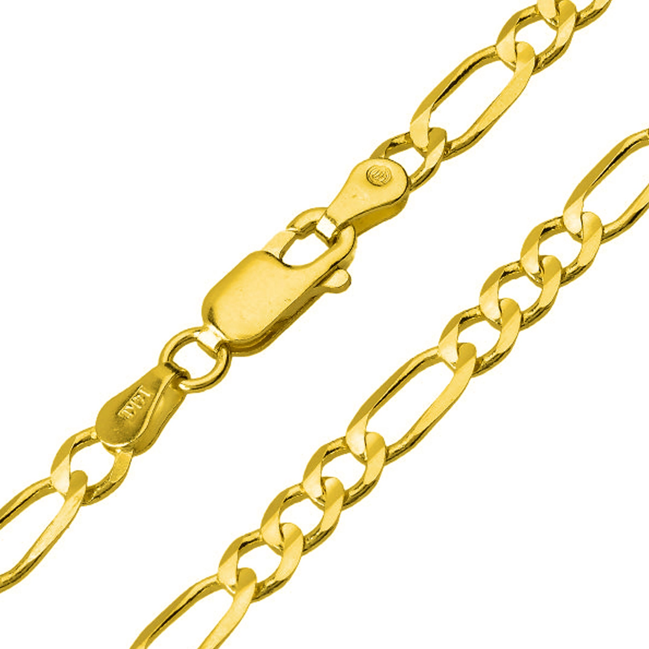 14K Yellow Gold Ichthus Christian Fish Symbol Pendant Necklace with Cable, Curb & Figaro Chain Options - Perfect for Baptisms, Weddings & Religious Gift Giving