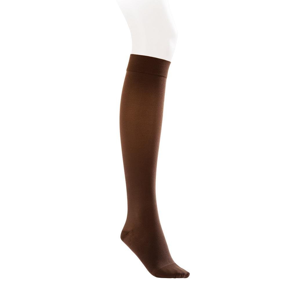 JOBST Opaque Knee High Compression Stockings 30-40 mmHg with SoftFit Technology Band - Closed Toe, Small Size, Espresso Color - Ideal for Varicose Veins, Swelling Relief & Travel Comfort
