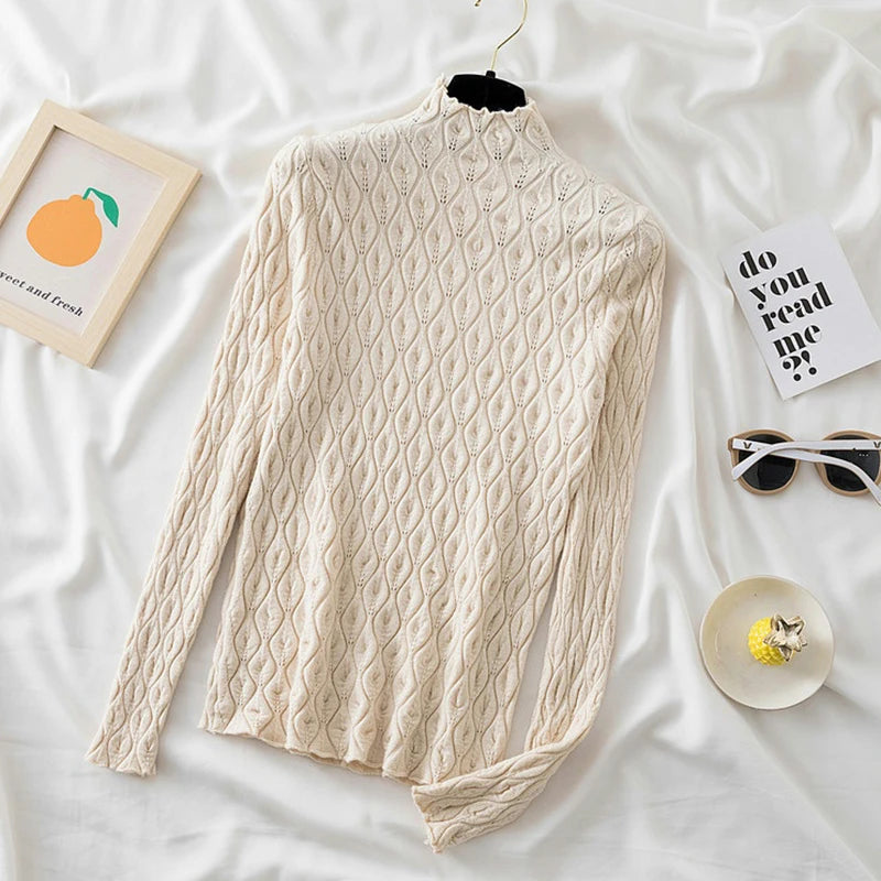 Luxury Cashmere Turtleneck Sweater for Women - Soft Warm Winter Pullover - Perfect for Office, Dating & Holiday Outfits