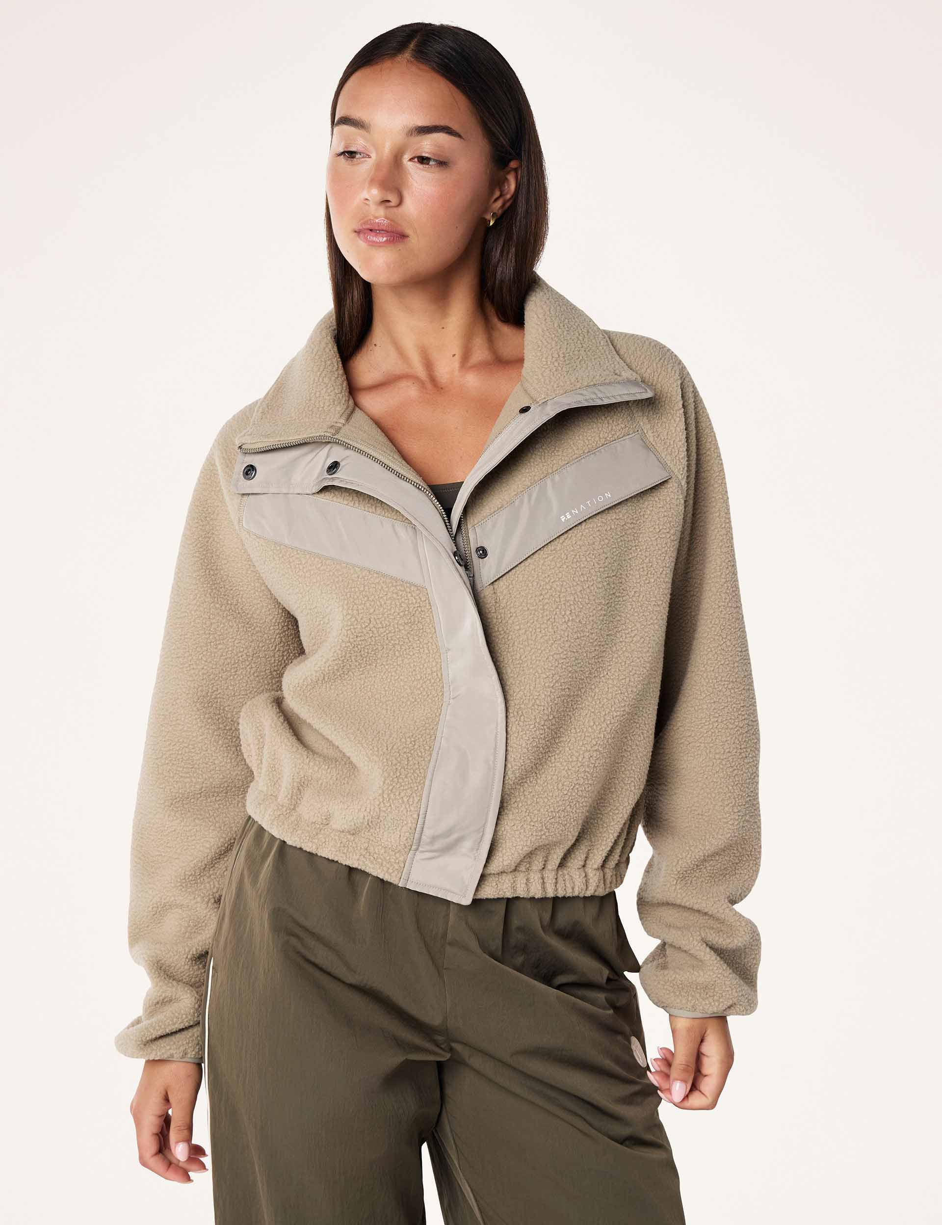 Shelter Sherpa Jacket for Men & Women - Soft Fleece Lined Oxford Tan Winter Coat - Warm Outdoor Hiking, Camping & Casual Wear