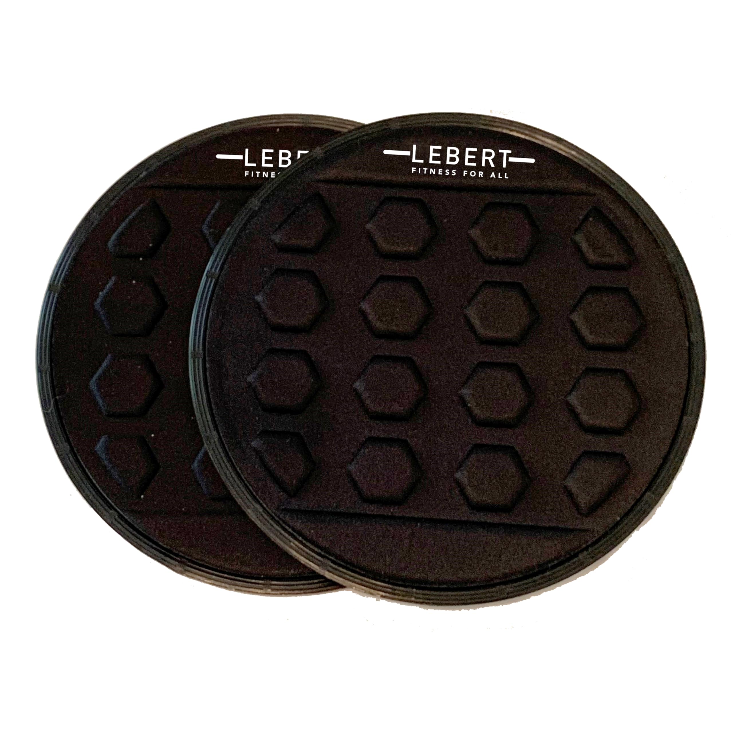 Lebert Fitness Dual Surface Sliders (Pair) - Black - Workout Equipment for Home Gym, Yoga, Pilates & Core Training