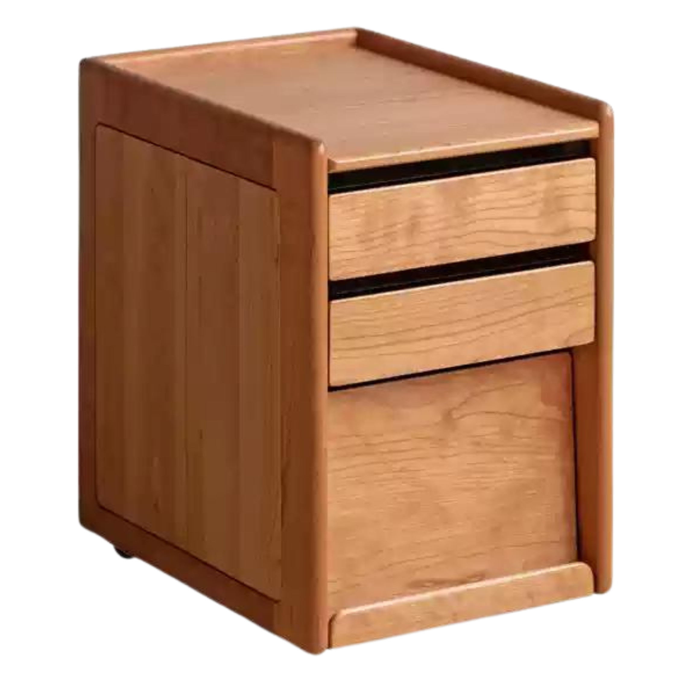 14.9x19.6x22.4 inch / 38x50x57.8cm / Cherry color / Cherry wood mobile cabinet