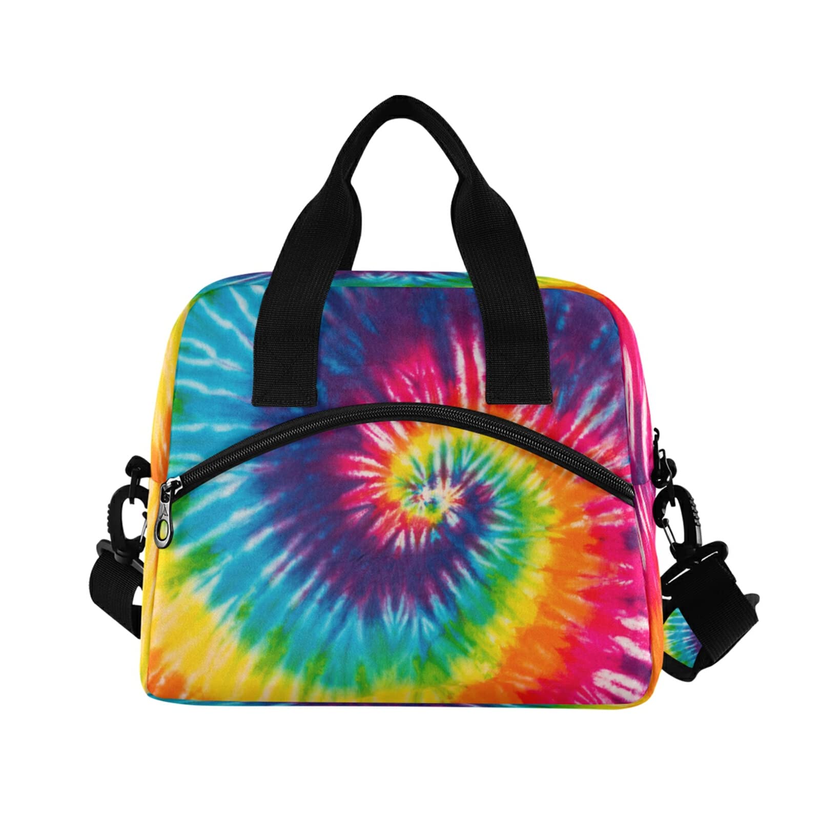 Vibrant Tie Dye Insulated Lunch Bag for Women & Men - Reusable Cooler Lunch Box with Zipper for School, Office, Picnic | Eco-Friendly Food Container Organizer for Kids & Adults