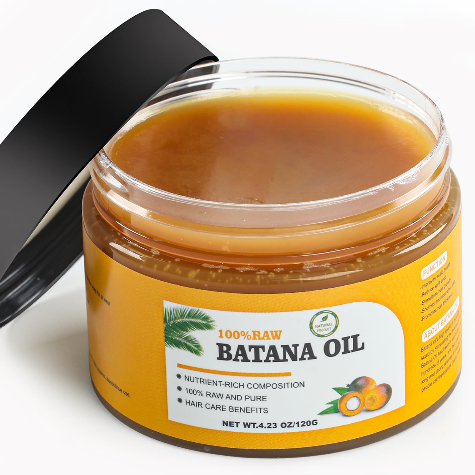 100% Pure Natural Raw Batana Oil for Hair Growth & Thickness | Organic Honduran Batana Oil | Prevent Hair Loss | Stimulates Hair Follicles | For Men & Women | Perfect for Daily Hair Care & Scalp Treatment