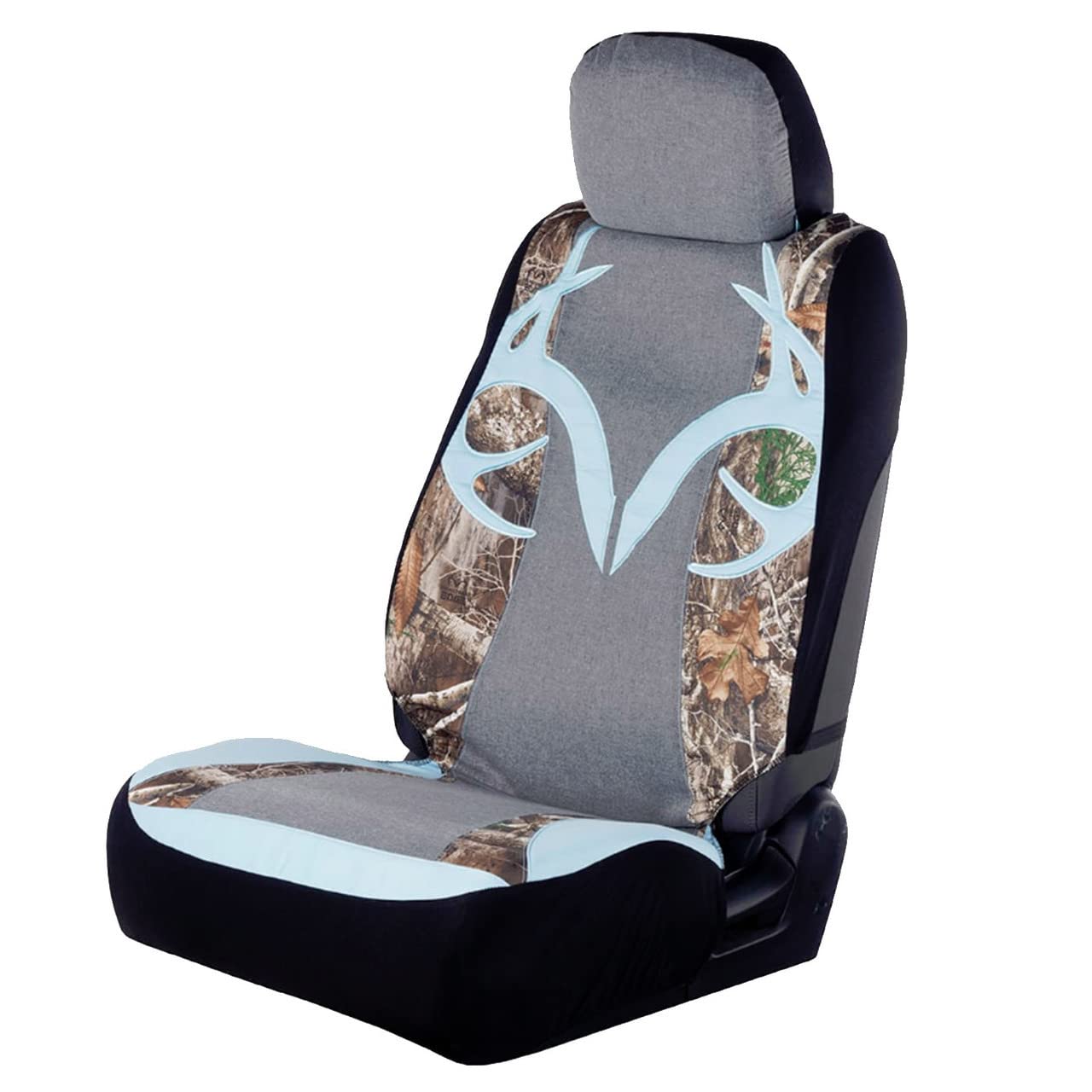 Realtree Camo Sadie Low Back Seat Cover - Edge/Ice Blue - Universal Fit for Cars, SUVs & Trucks - Durable & Stylish Hunting & Outdoor Gear for Adventure Enthusiasts