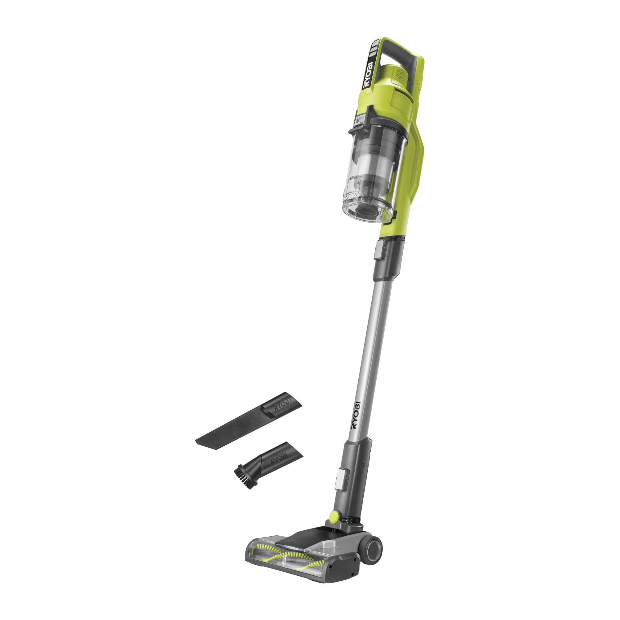 RYOBI 18V ONE+ RSV18-0 Cordless Floor Vacuum Cleaner - 30 AirWatt Powerful Suction, 820 l/min Airflow, 24cm Wide Nozzle (Battery & Charger Not Included) - Ideal for Hardwood Floors, Carpets & Home Cleaning - Green