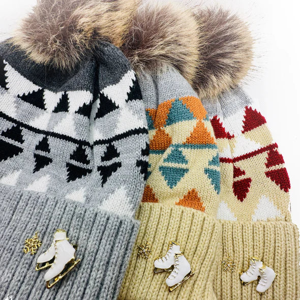 Brilliance & Melrose Stylish Skating Beanie - Warm Winter Hat for Ice Skating, Snowboarding & Outdoor Activities