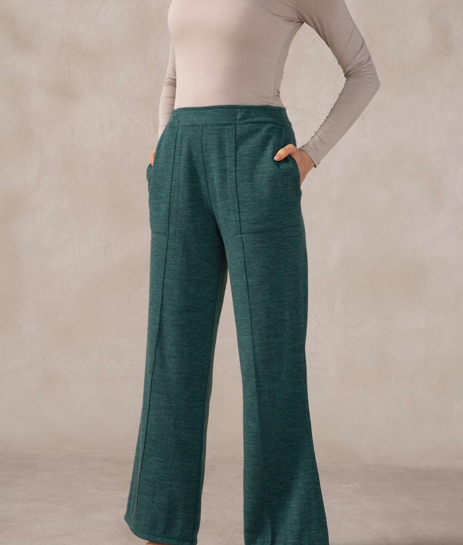 Premium Alpaca and Cotton Straight Pants for Women - Soft, Comfortable & Stylish Casual Trousers for Work, Travel and Everyday Wear
