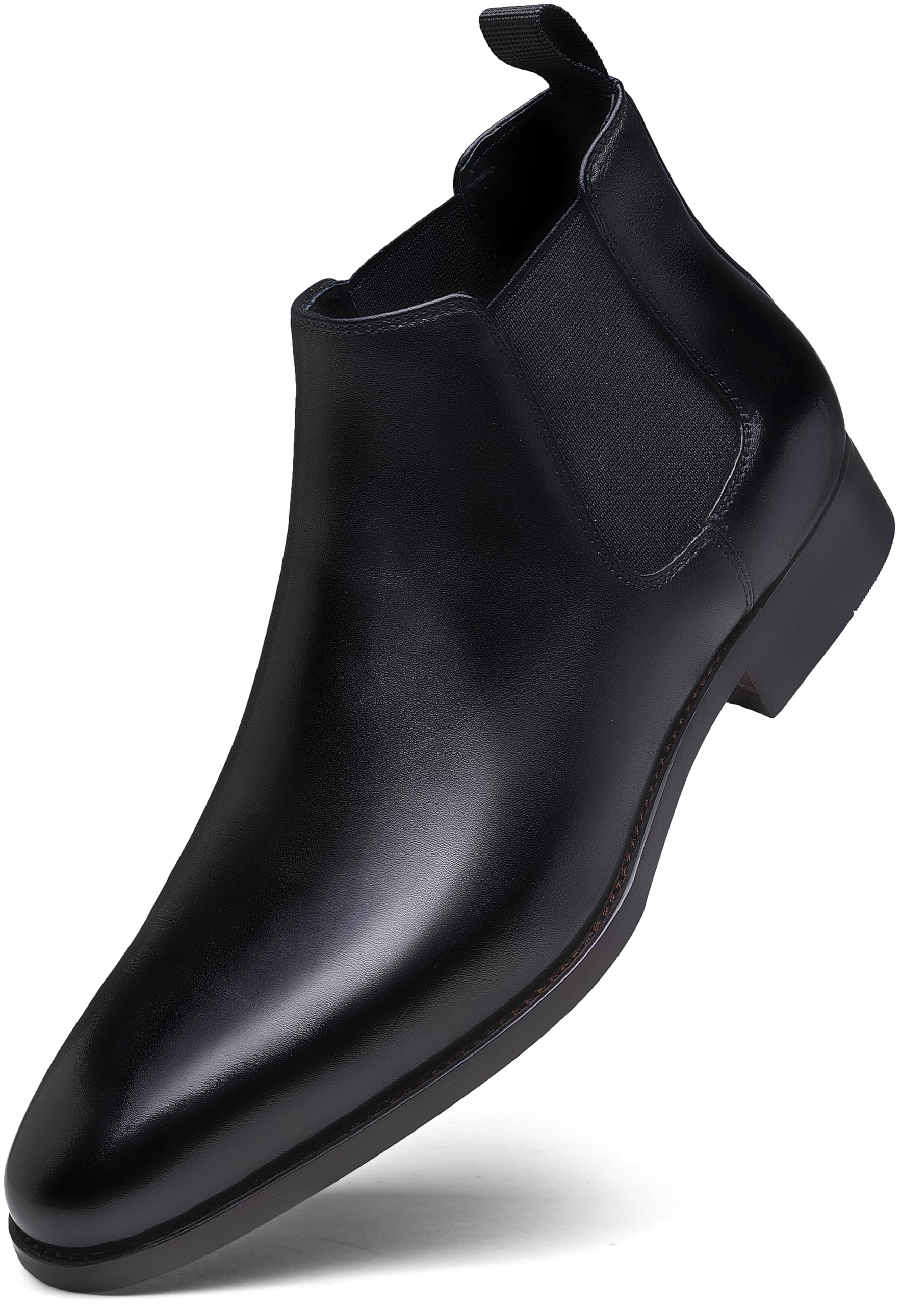 Jousen Men's Chelsea Boots - Polished Leather Dress Boots, Stylish Classic Retro Slip-On Boots for Men | Perfect for Office, Casual Wear & Night Out