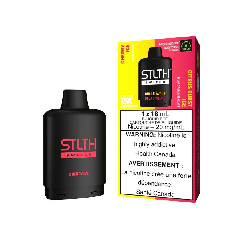 STLTH Switch 15k Disposable Vape - Cherry Ice & Citrus Burst Flavors | Refreshing E-Cigarette for On-The-Go Vaping | Perfect for Travel, Work Breaks & Social Events