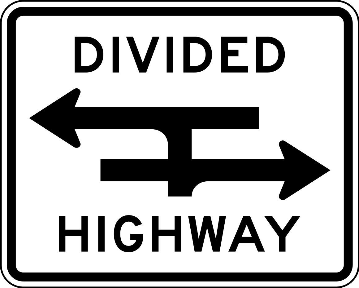 Safety & Warning Vinyl Stickers Bundle - Warehouse Signs, Divided Highway & T Intersection Stickers - 3 Pack (10