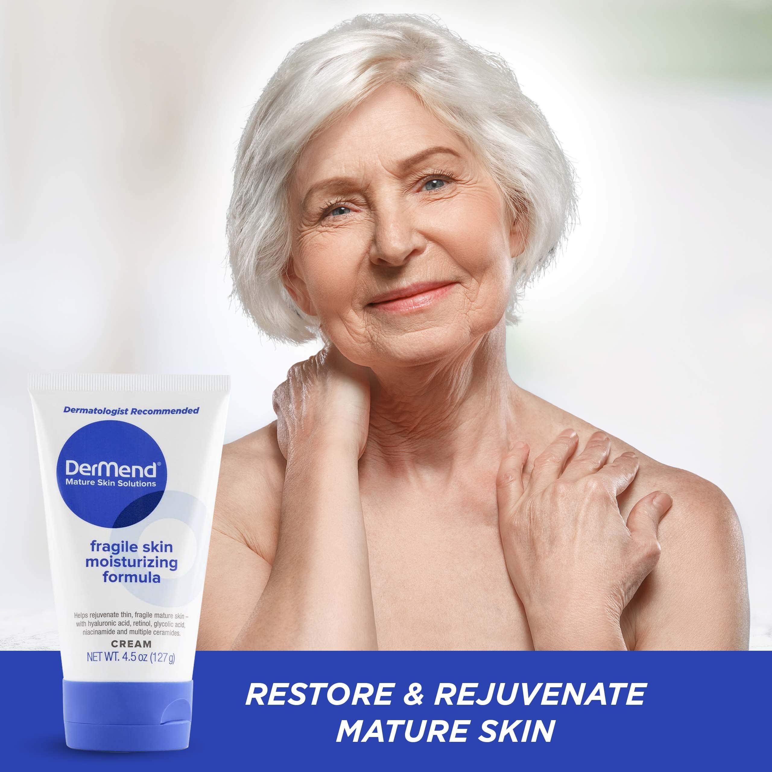 **Specialized Fragile Skin Moisturizing Cream for Mature Skin – Anti-Wrinkle & Firming Daily Moisturizer to Restore & Rejuvenate Aging Skin – 4.5 Oz Tube – Ideal for Dry, Sensitive Skin & Nighttime Skincare Routine**