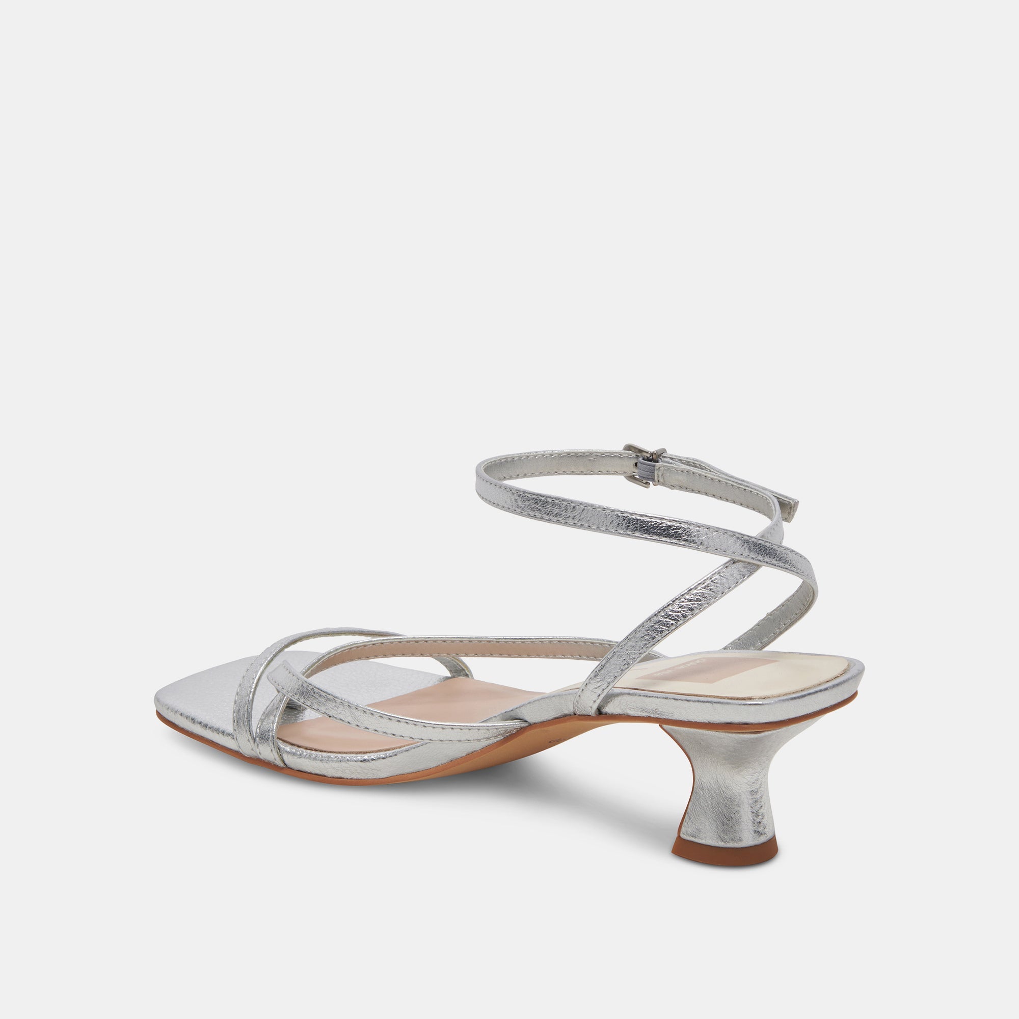Baylor Heels Silver Metallic Leather Women's Fashion Shoes - Comfortable & Stylish for Parties, Weddings, and Night Out
