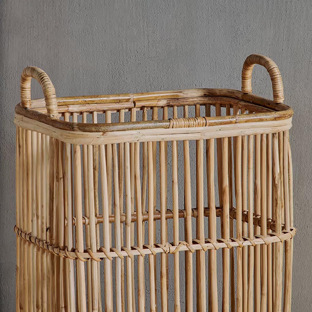 Large Rattan Laundry Basket with Handles - Stylish & Durable Storage for Clothes, Towels & Bedding - Perfect for Bedroom, Bathroom & Laundry Room Organization