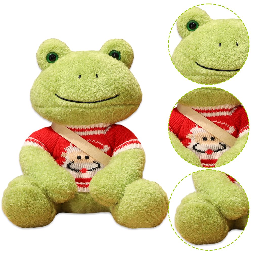 Soft Plush Frog Stuffed Animal Pillow - Realistic Cute Frog Doll Toy for Kids & Adults - Perfect for Cuddling, Nursery Decor, and Gift Giving