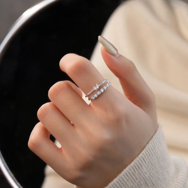 Minimalist Tiny Heart Stacking Rings Set - Dainty Gold & Silver Layering Rings for Women | HR617 | Perfect for Everyday Wear, Stacking Jewelry Trend & Gift Giving