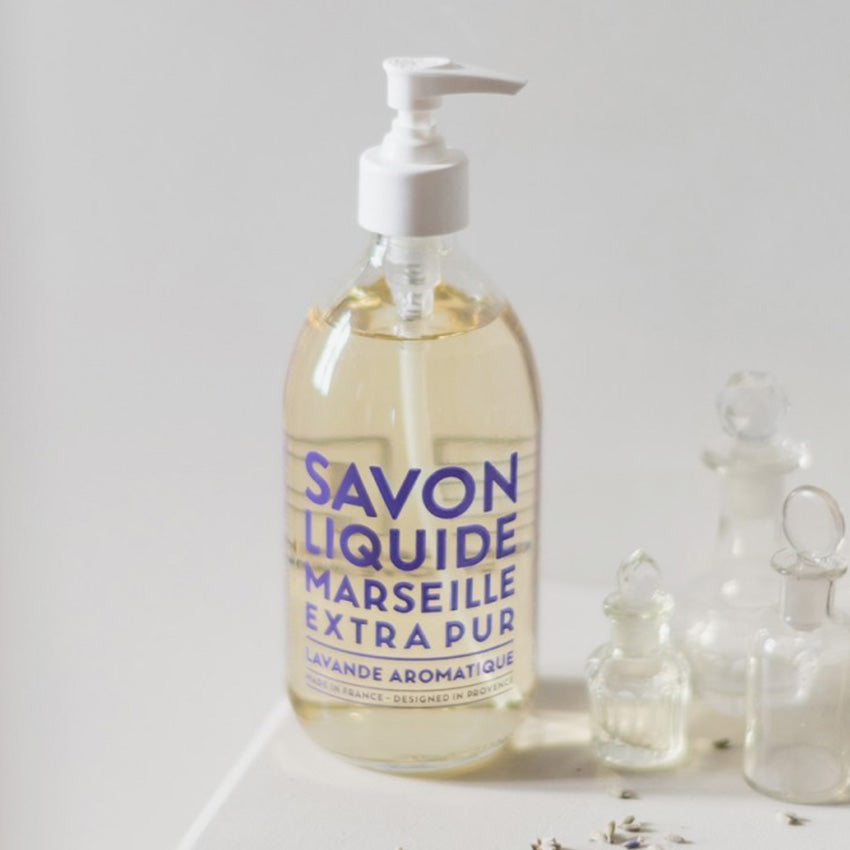 Compagnie de Provence Aromatic Lavender Liquid Marseille Soap | Natural Hand & Body Wash | Perfect for Bathroom, Spa & Gift Giving