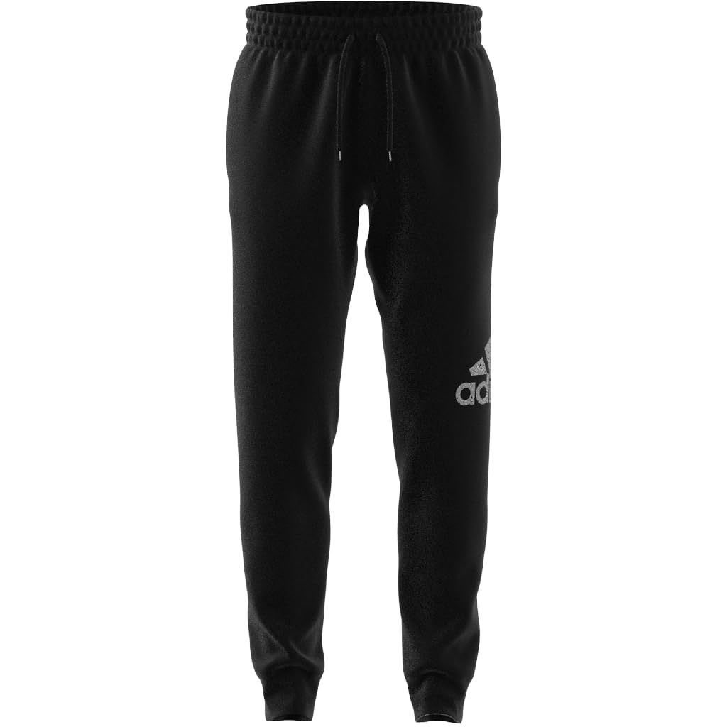 Adidas Men's Essentials Fleece Jogger Pants with Tapered Cuff & Big Logo - Comfortable Athletic Sweatpants for Gym, Running, Lounge & Casual Wear