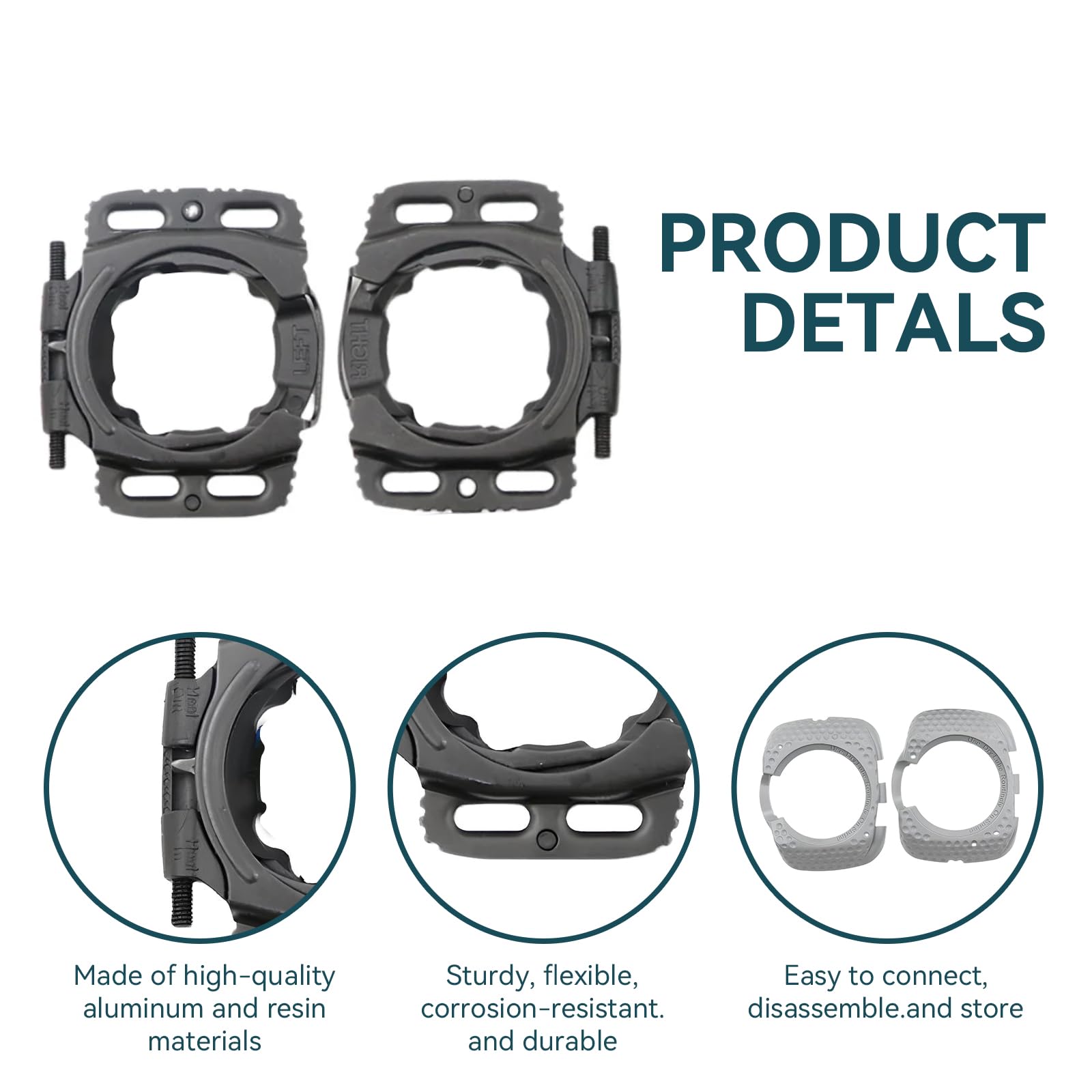 Quick Release Cycling Shoes Cleats - Self-Locking Aerodynamic Bike Pedals Compatible with Wahoo, SpeedPlay & Zero - Light Grey - Perfect for Road Biking, Indoor Cycling & Triathlon Training