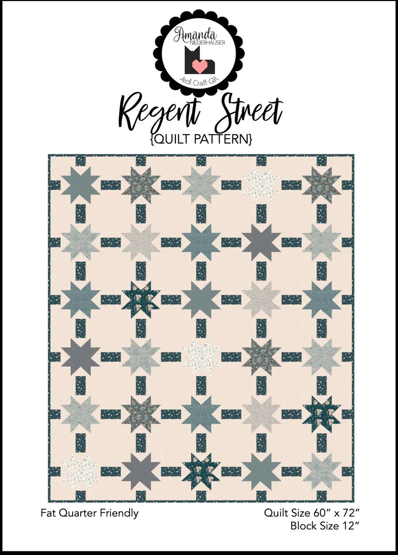 Regent Street Quilt - Premium Cotton Bedding Set, Queen Size, Luxury Floral Pattern, Soft & Breathable - Perfect for Master Bedroom, Guest Room, or Cozy Home Decor