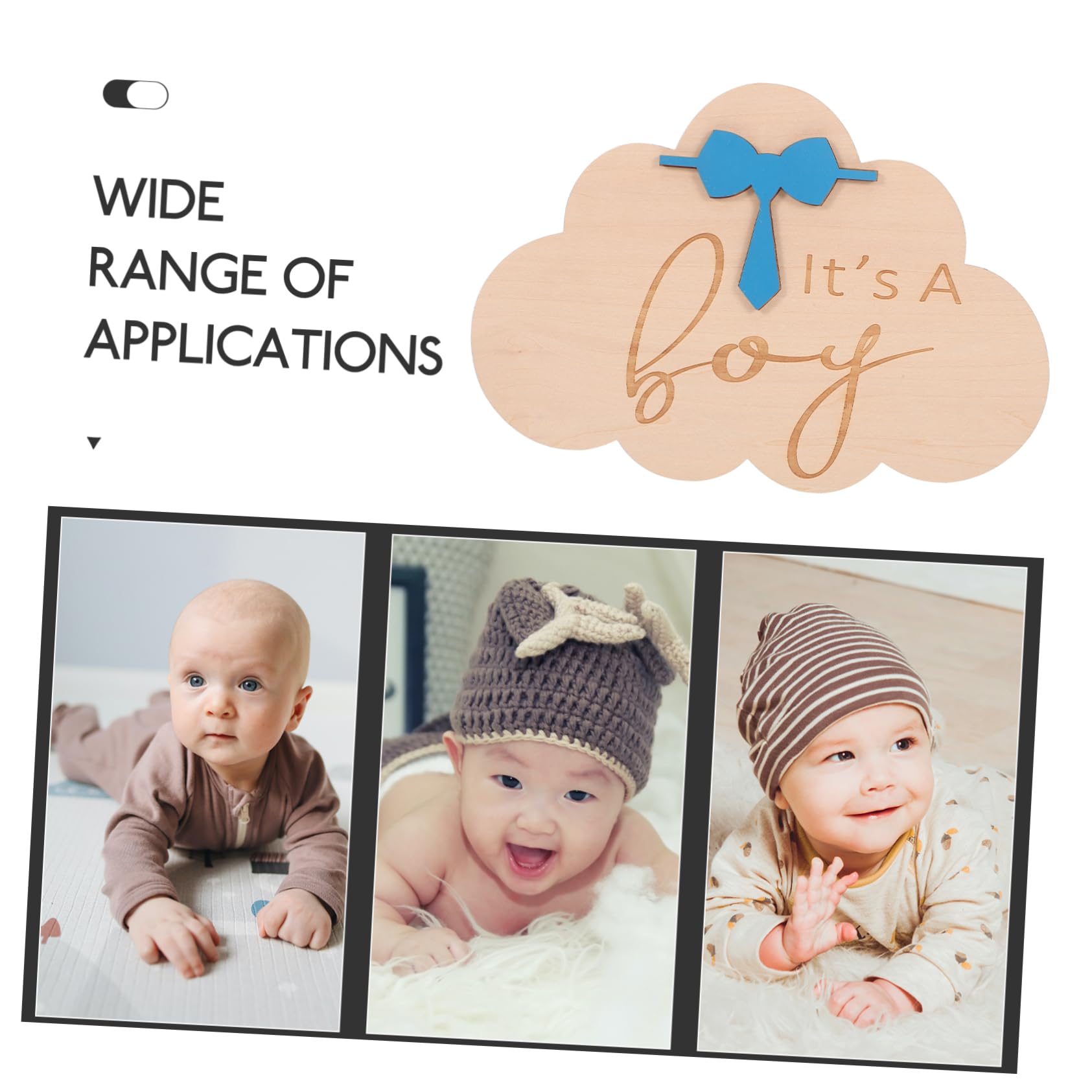 iFundom 5-Piece Wooden Growth Discs & Announcement Cards Set - Baby Milestone Photo Props, Welcome Sign for Newborn, Birthday, Pregnancy Announcement - Perfect for Baby Showers, Gender Reveals & Family Photo Shoots