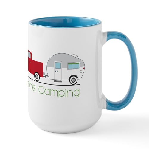 White/Blue Inside - Gone Camping Mugs