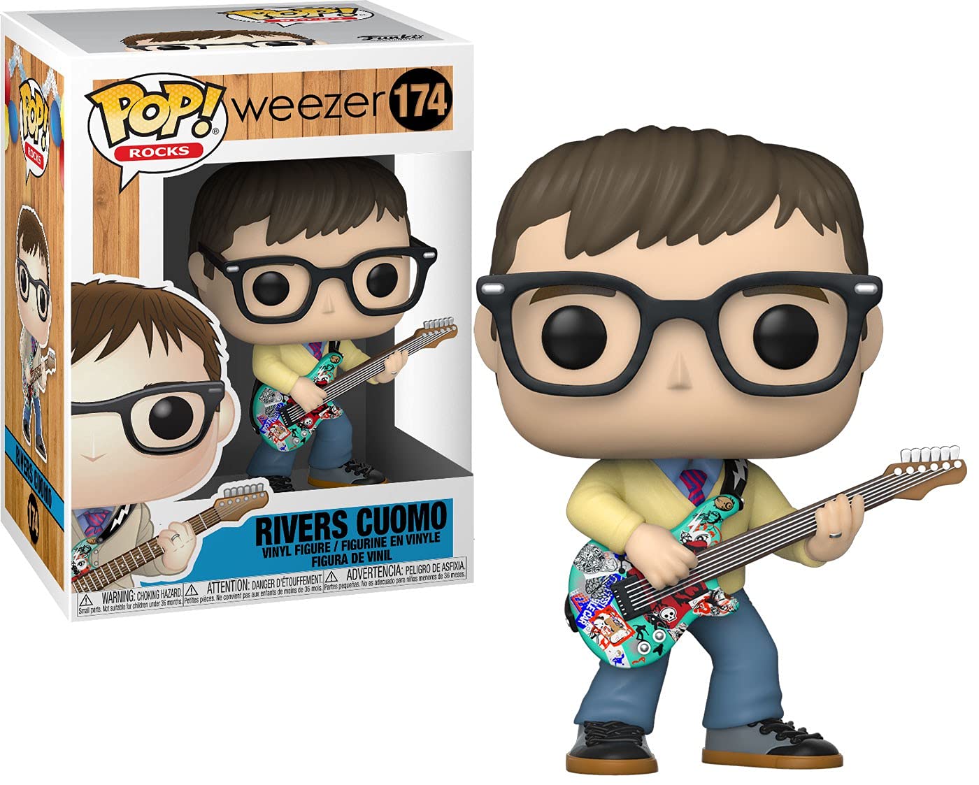 Funko Pop! Rocks: Weezer - Rivers Cuomo Vinyl Figure | Collectible Music Merchandise | Perfect for Fans, Gifts & Pop Culture Displays