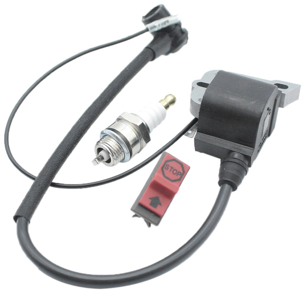 Husqvarna Chainsaw Ignition Coil, On/Off Stop Switch & Spark Plug Replacement Kit - Compatible with Models 50, 51, 55, 61, 254, 257, 261, 262, 266, 268, 272 - Perfect for DIY Repairs & Maintenance