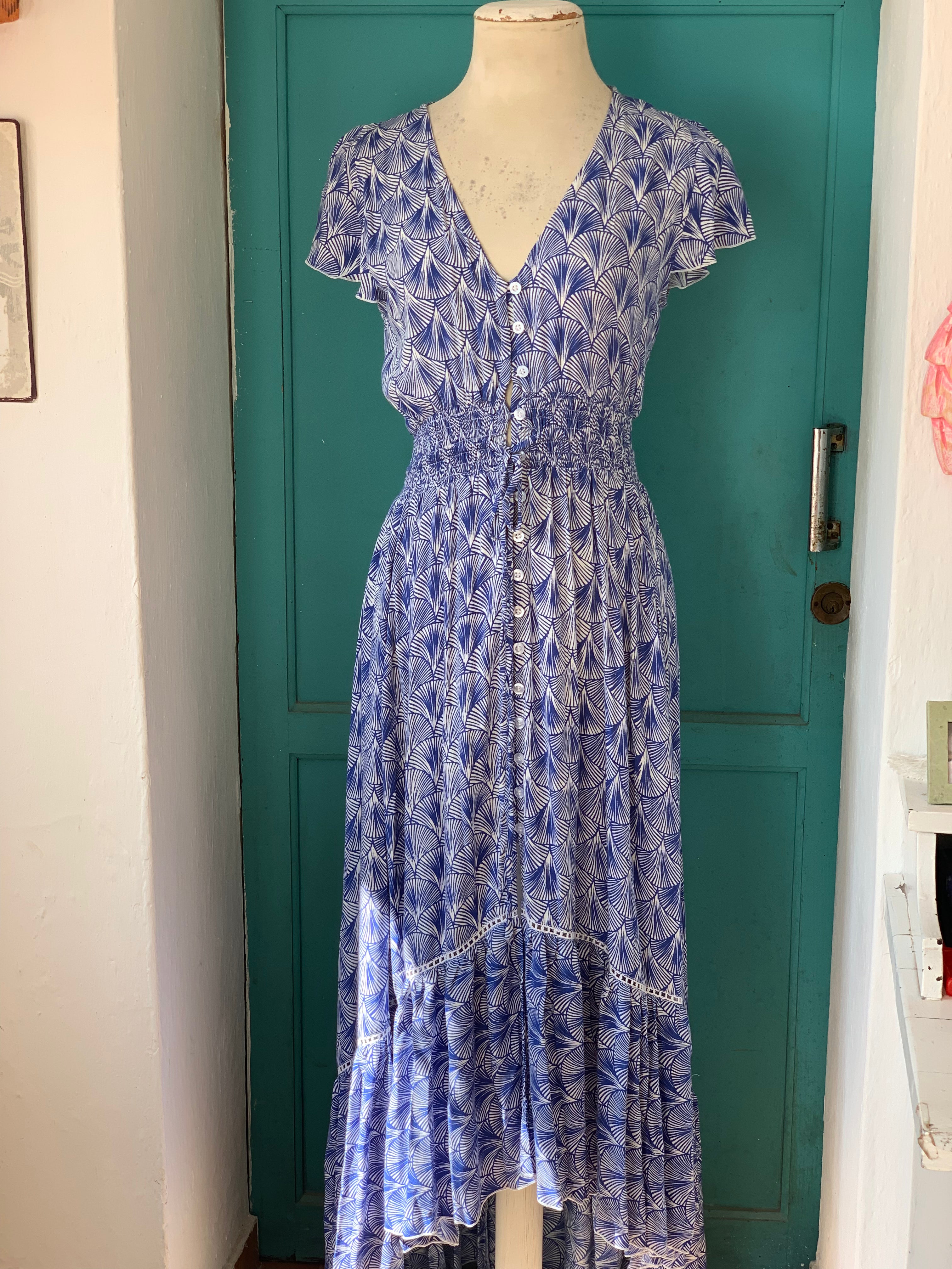 Boho Sexy Open Back Dress for Women - Nafisa Dream Flowy Maxi Dress for Beach, Vacation & Summer Outfits