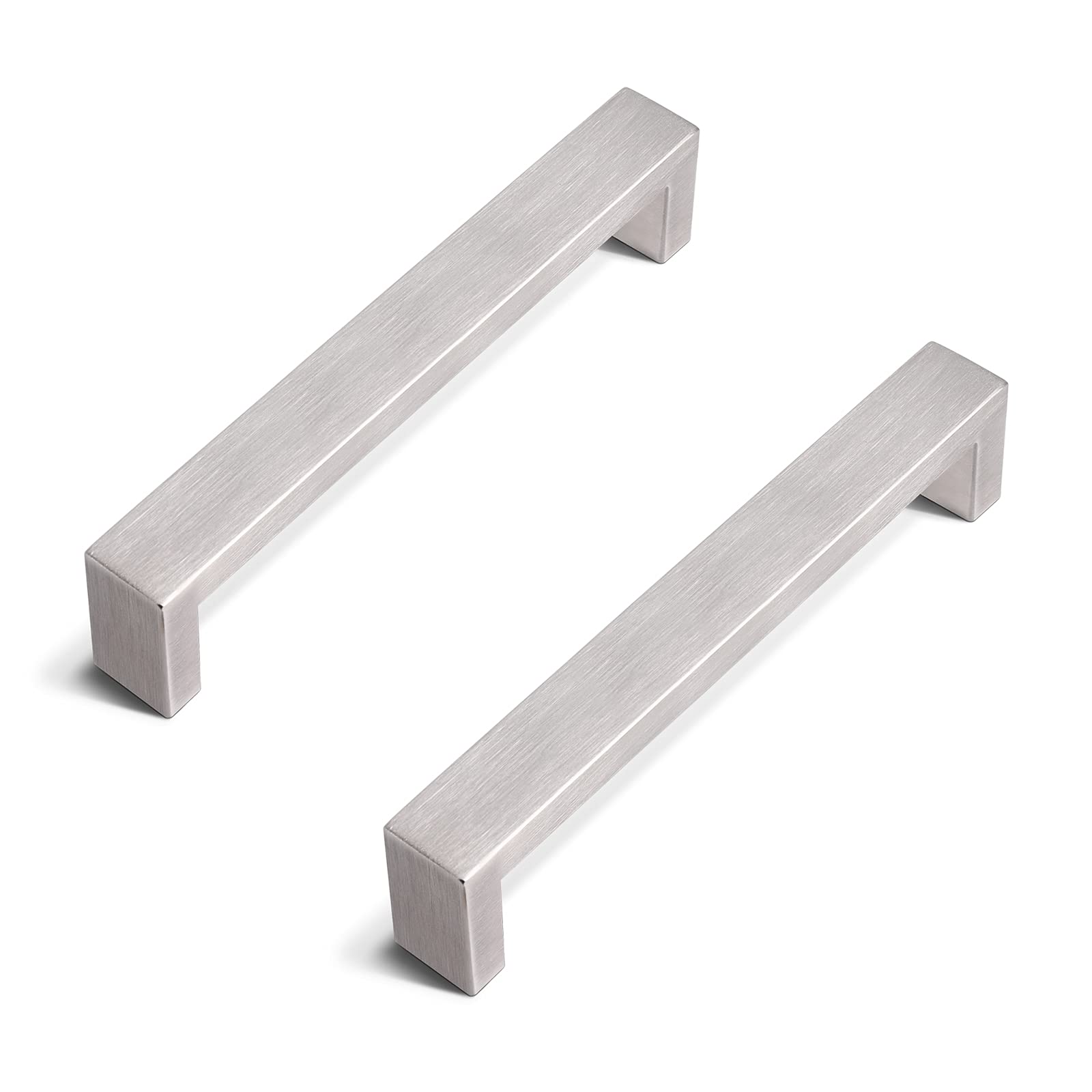 50 Pack 6-1/4 Inch Brushed Nickel Cabinet Drawer Pulls - Satin Nickel Kitchen & Bathroom Hardware Handles for Wardrobe, Dresser, Vanity & Furniture (Ideal for Home Renovation & DIY Projects)