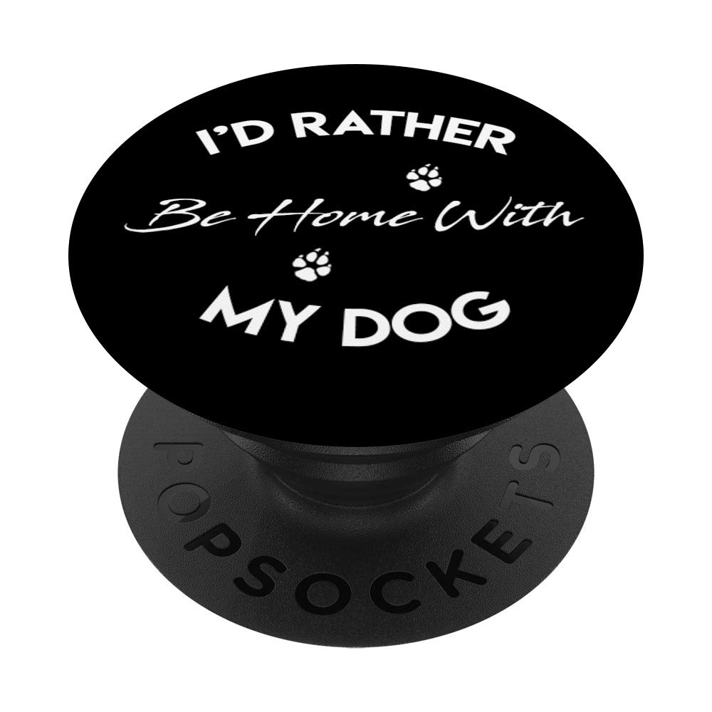 I'd Rather Be Home With My Dog - Black T-Shirt for Dog Lovers | Cute Pet Owner Apparel | Perfect for Casual Wear & Dog Park Outings