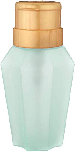 200ml Empty Nail Polish Bottle with Pump Dispenser - Refillable Glass Press Down Bottle for Makeup Remover, Alcohol, Lotion & Liquids (Green) - Perfect for Salon, DIY Nails & Beauty Storage