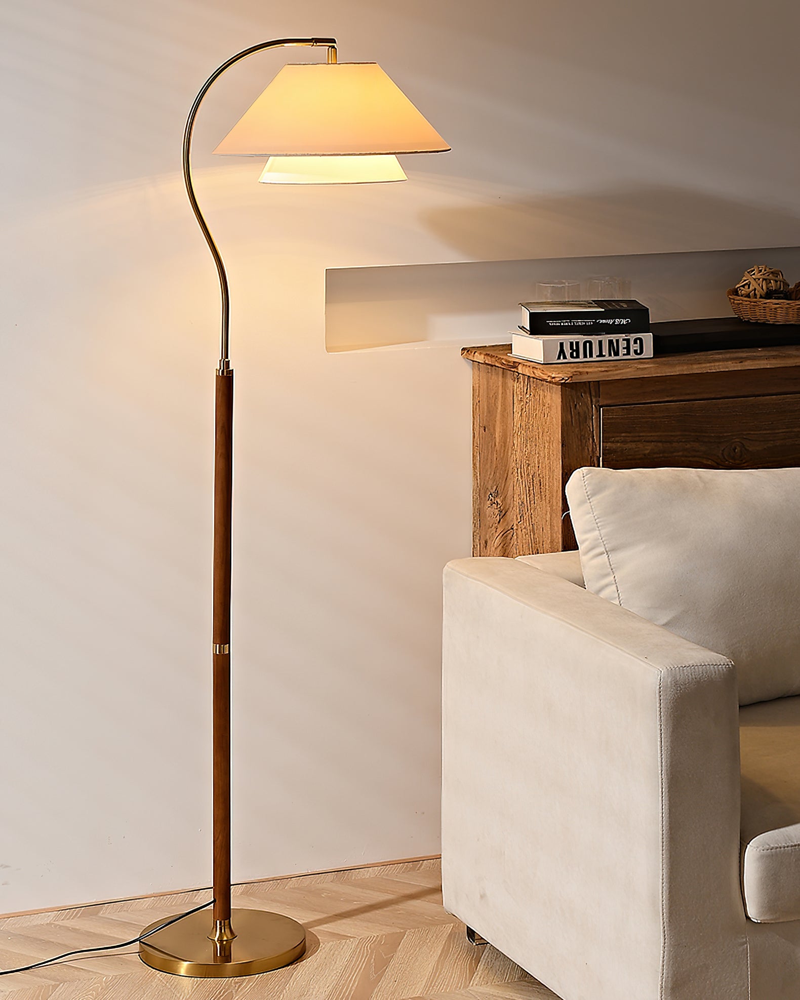 Modern Hands Garner Floor Lamp - Adjustable Brightness LED Standing Light for Living Room, Bedroom & Office - Perfect for Reading, Relaxing & Decorating