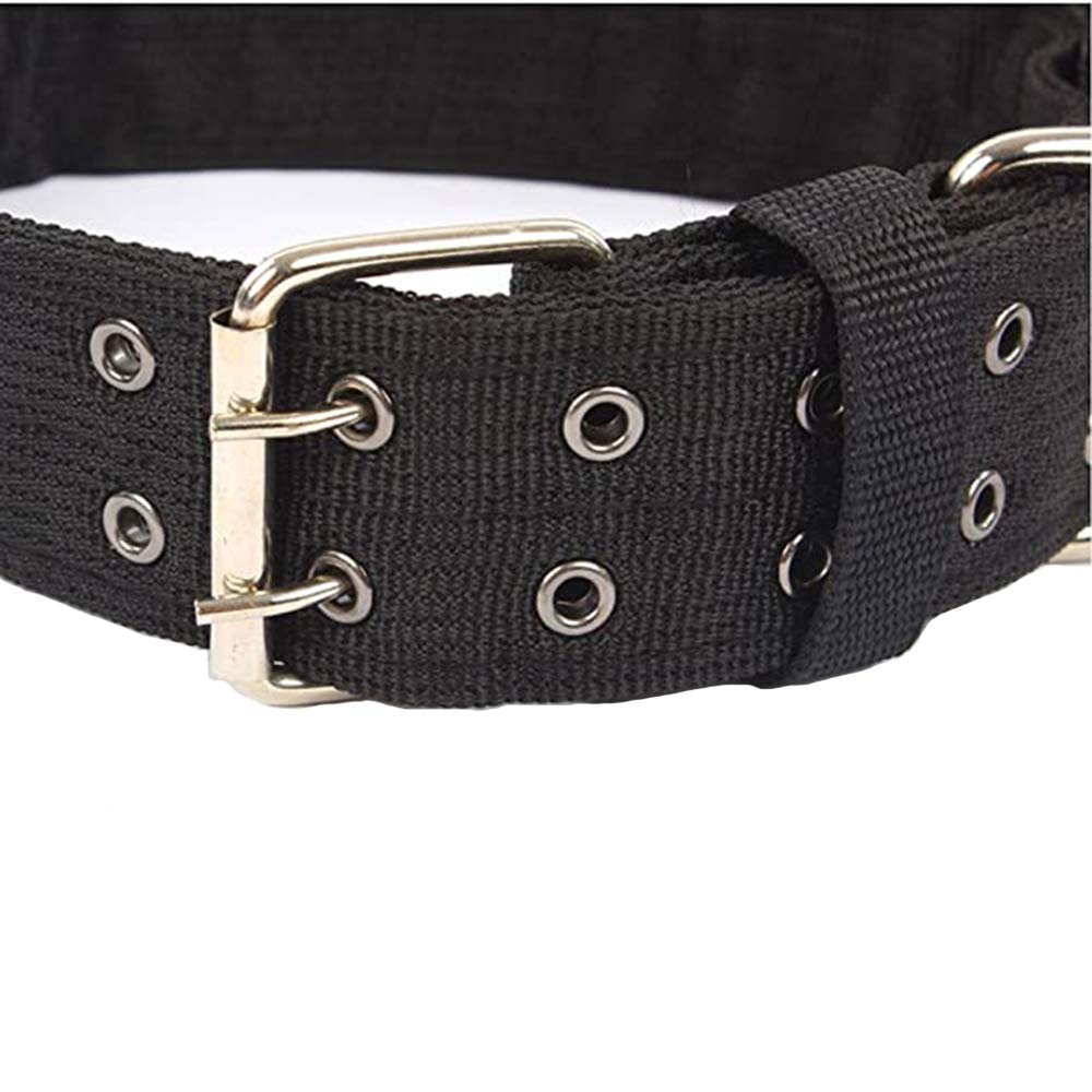 Heavy Duty Adjustable Dog Collar - 2 Inch Wide Military Grade Nylon Collar for Large Dogs with Metal Buckle & D-Ring | X-Large Black | Perfect for Training, Walking & Outdoor Adventures