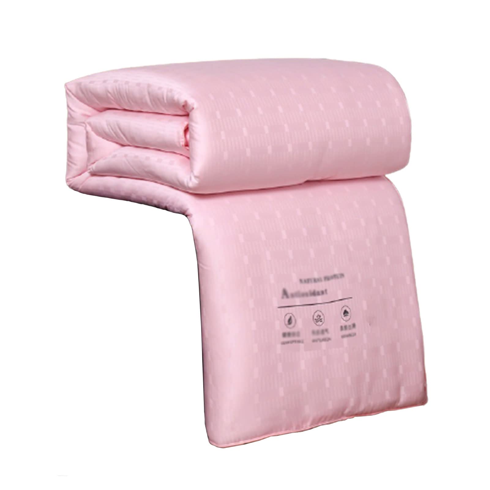 Premium Mulberry Silk Comforter Queen Size - 100% Natural Silk Filling, Ultra Soft & Breathable All-Season Bedding (Pink, 220x240cm, 5kg) for Luxurious Sleep & Temperature Regulation - Perfect for Master Bedrooms, Guest Rooms & Hotel Luxury Bedding