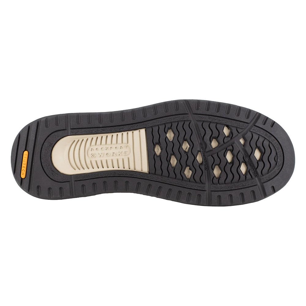 Rockport Men's Langdon Safety Toe Slip-On Work Shoes - Comfortable & Durable for Construction, Warehouse & Industrial Workplaces