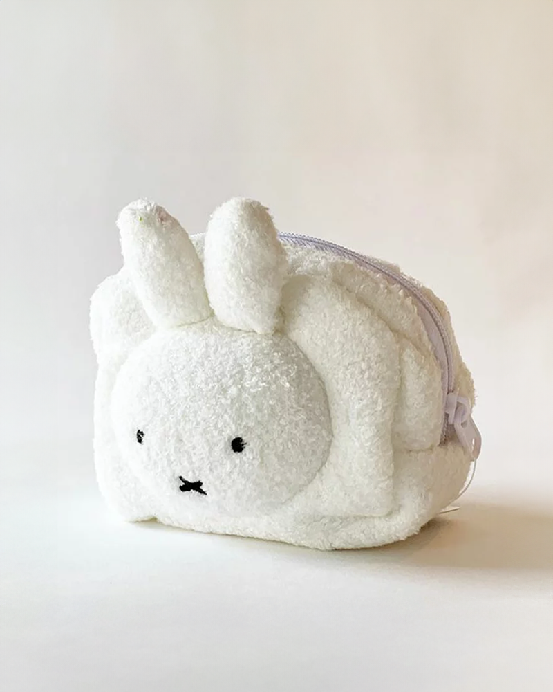 Miffy Fluffy Plush Pouch - Cute Rabbit Soft Storage Bag for Kids & Teens - Perfect for School, Travel, and Gift Giving