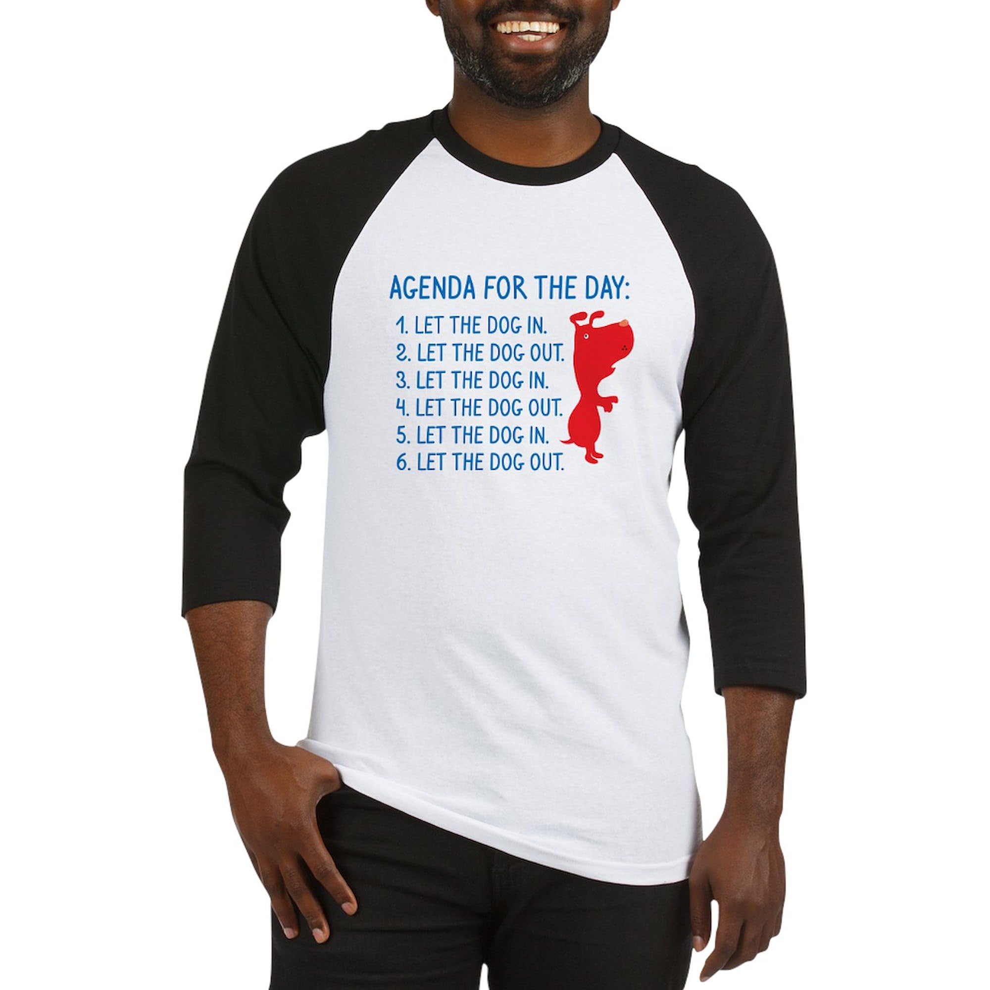 Men's Cotton Baseball Jersey with 3/4 Raglan Sleeves - Agenda for The Day Design by CafePress | Perfect for Baseball Games, Casual Wear & Sports Events