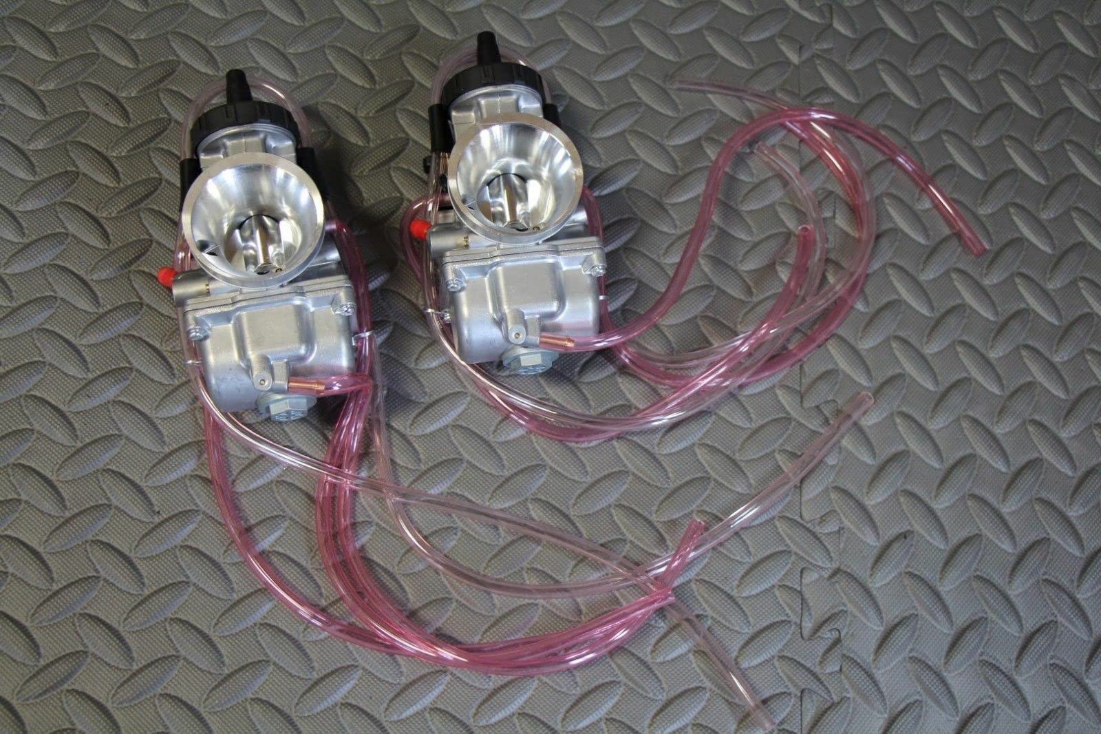 2 Pack 35mm Performance Carburetors with Thumb Throttle Cable - Compatible with Yamaha Banshee 350 - High Flow Aftermarket Carbs for ATV & Dirt Bike Racing Upgrades